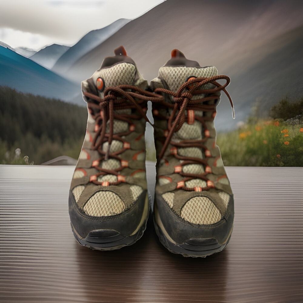 Merrell Hiking Shoes Women’s 11 Bungee Cord Waterproof Vibram Suede Trail